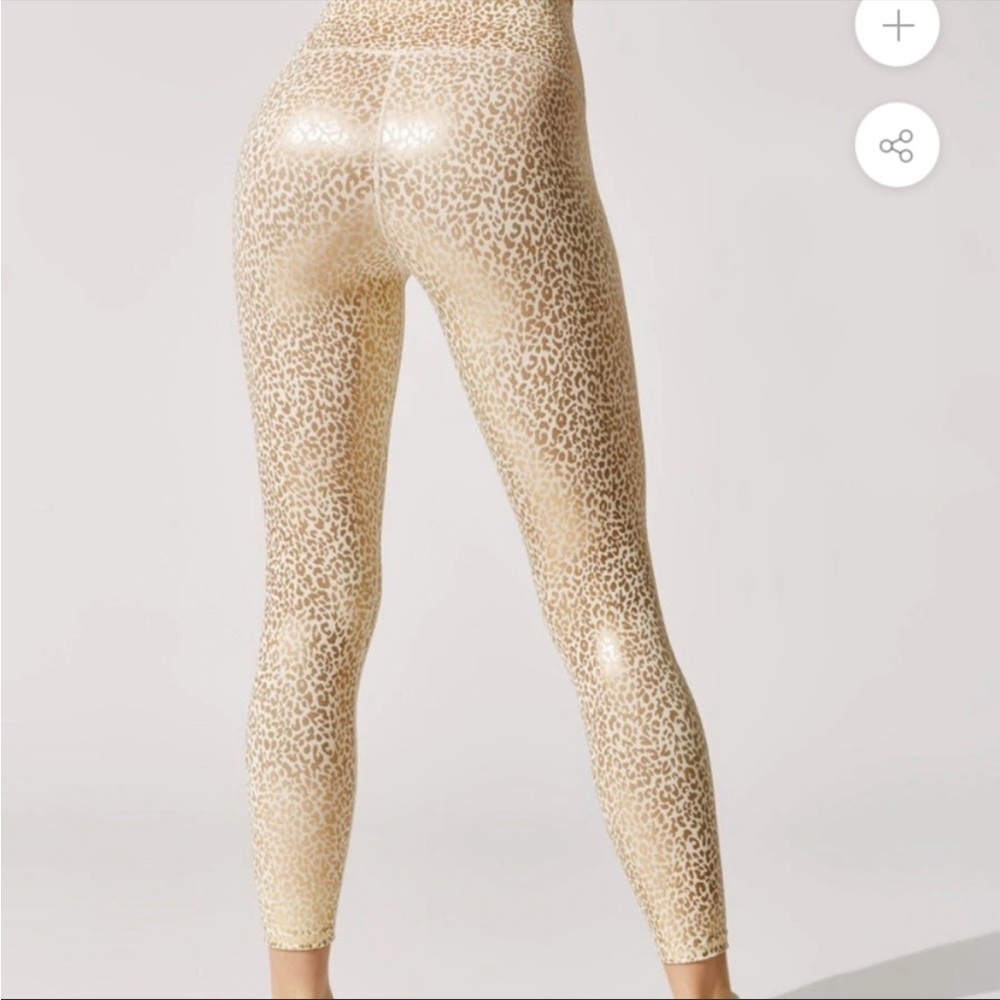 Carbon 38 Gold Leopard Leggings (M)